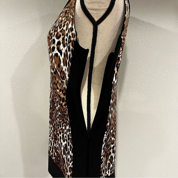 Animal print sleeveless midi dress - Picture 5 of 13